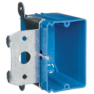 Carlon B121ADJ Wall Box, 1-Gang Clamp Cable Entry, Bracket Mounting, PVC