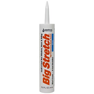 Sashco Big Stretch Caulk, White, 10.5 fl. oz.