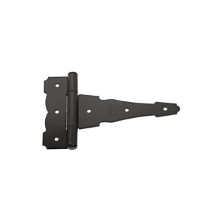 National Hardware N881-912 Ornamental / Reversible T-Hinge, Steel, Black, 6 in. 2 Pack