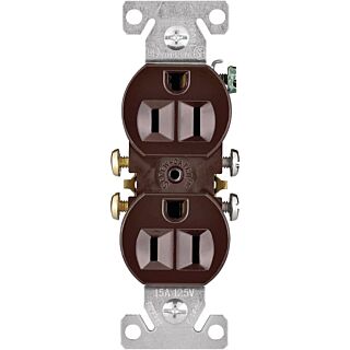 Eaton Wiring Devices 270B Duplex Receptacle, 15 A, 2-Pole, 5-15R, Black