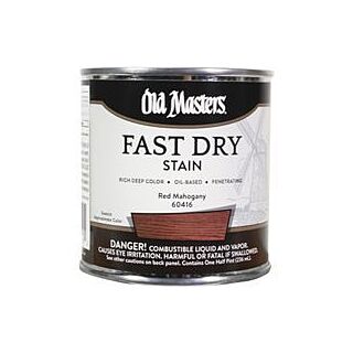 Old Masters, Fast Dry Interior Stain, Red Mahogany, 1/2 Pint