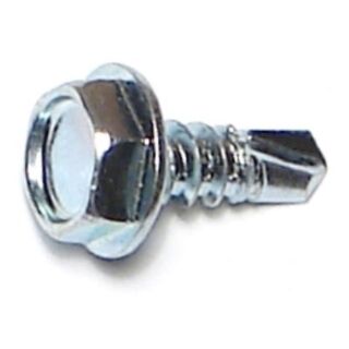 MIDWEST #10-16 x 1/2 in. Zinc Plated Steel Hex Washer Head Self-Drilling Screws, 80 Count