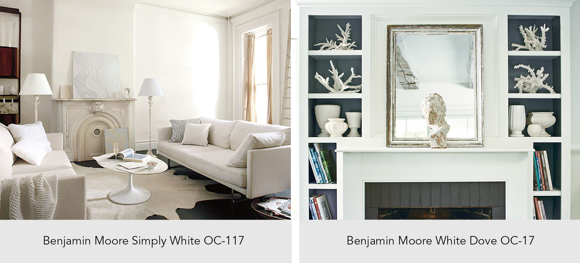 Benjamin Moore Simply White vs Benjamin Moore White Dove