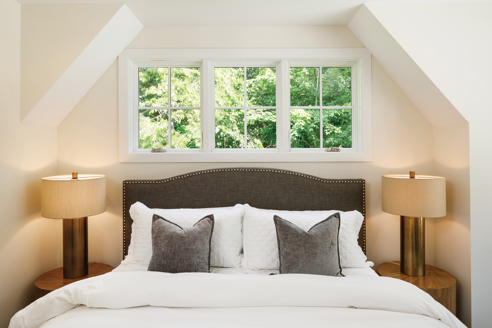 Bedroom featuring Elevate Casement and Picture windows with white interior finish