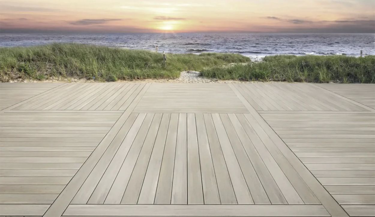 TimberTech Advanced PVC Deck in French White Oak, from the Landmark Collection