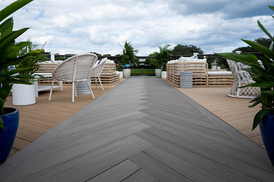 TimberTech Advanced PVC in Coastline and Weathered Teak