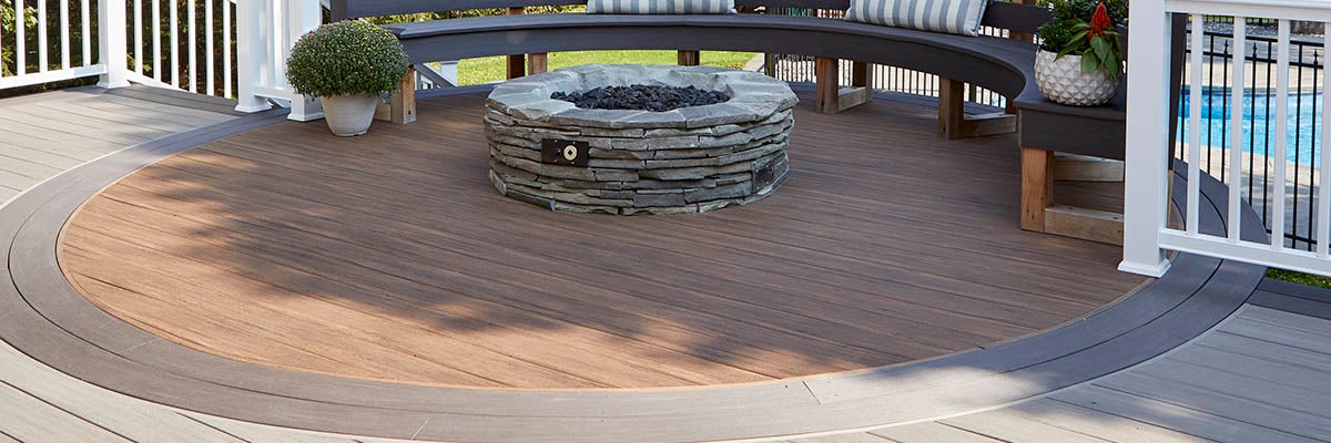 TimberTech Advanced PVC Vintage Collection in Coastline, Dark Hickory, and Mahogany