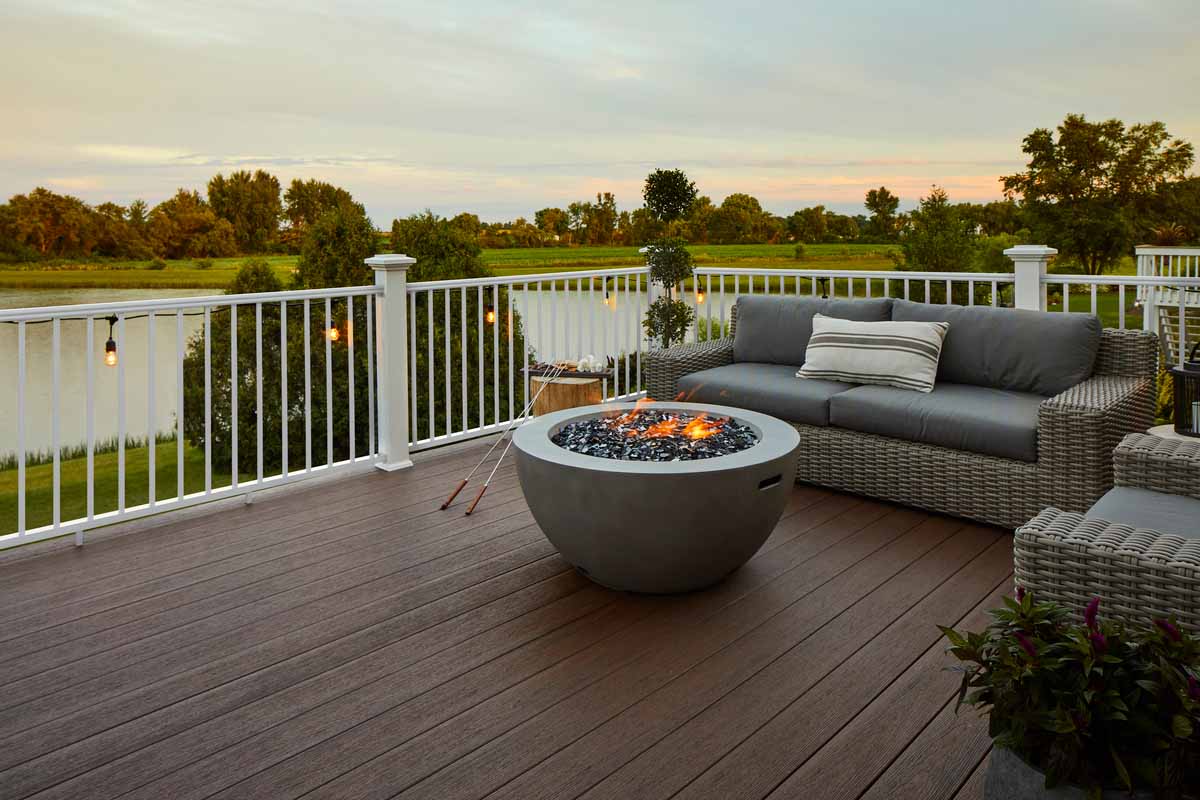 TimberTech decking in Dark Roast from the Composite™ Reserve Collection