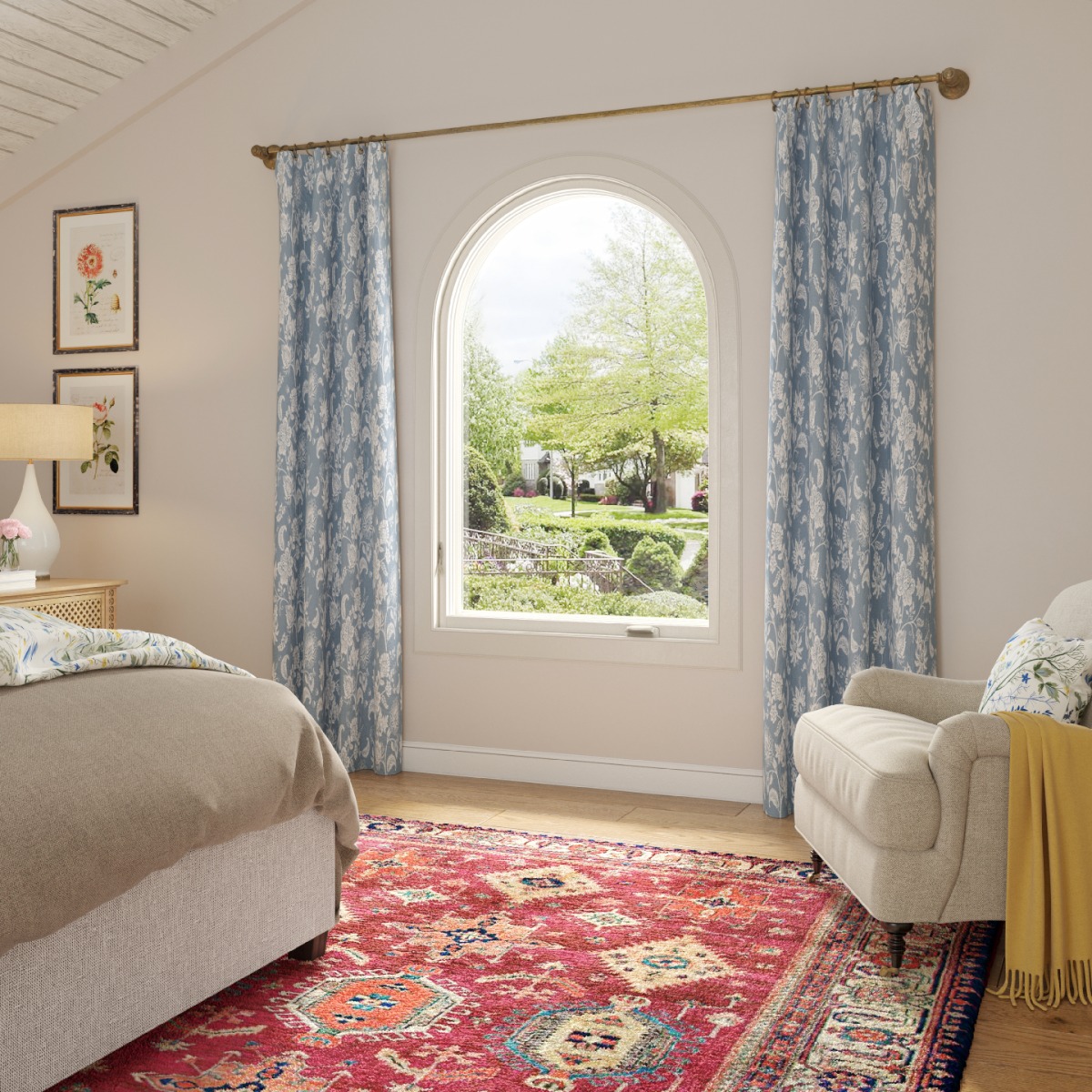 Bedroom with Marvin’s Ultimate Casement Round Top window