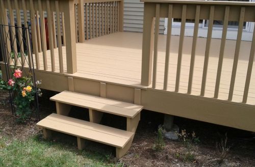 Open deck stair risers; image courtesy of Seal A Deck