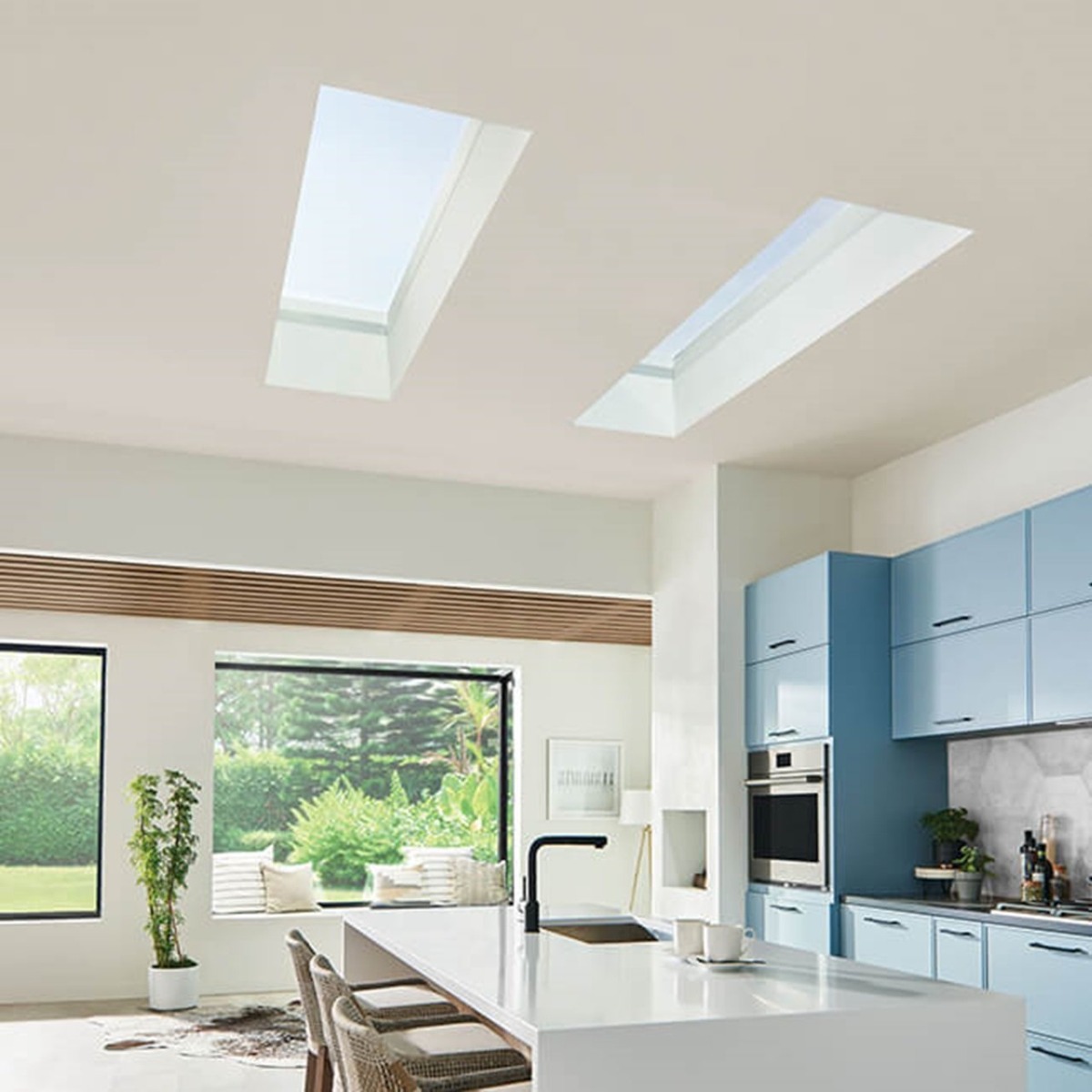 Marvin Awaken Skylights in a kitchen ceiling